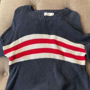 hollister knit sweater navy